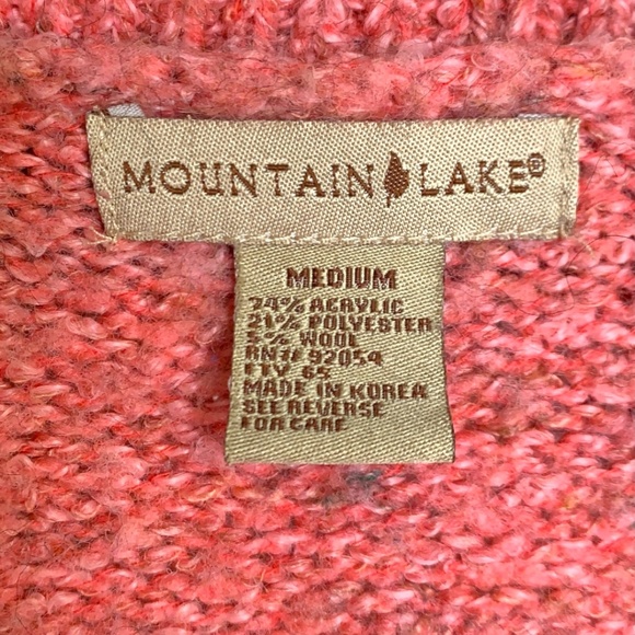 Mountain Lake Women's Knitted Cardigan Size Medium Wool Blend Zip Up - Picture 4 of 4